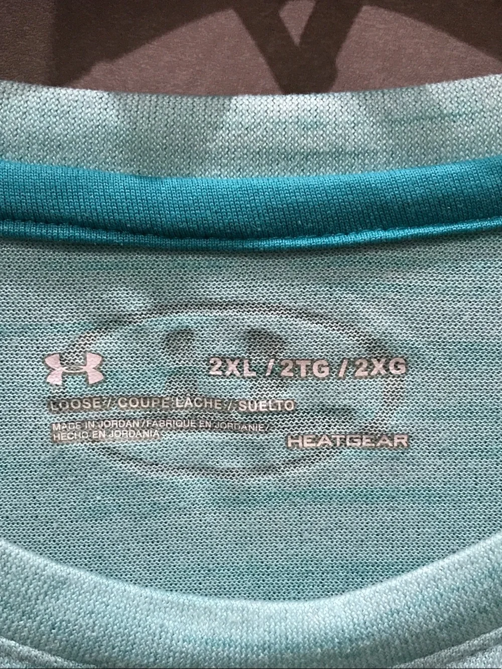 Under Armour Light Aqua Athletic Short Sleeve Heat Gear Tee XXL